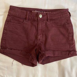 American Eagle Maroon Shorts